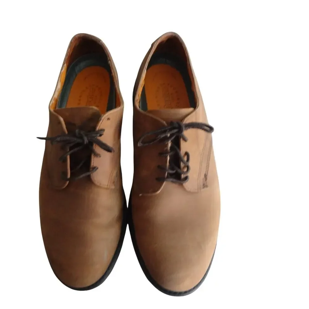 Vintage 90s DEXTER USA Brown Platform Oxford Brogue Nubuck Leather Mens 12